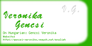 veronika gencsi business card